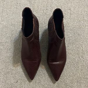 Rebecca Minkoff Denia Too Bootie Pinot Noir Size 6.5